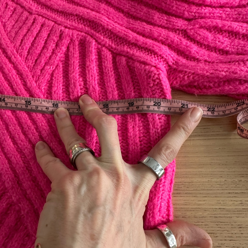 Aqua Bright Pink Ribbed Cardigan - Picture 5 of 5